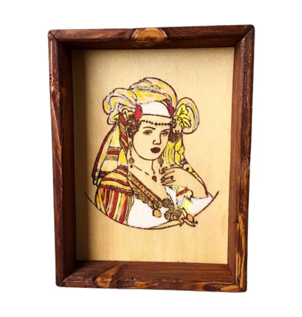 Wooden tray (Girl from Mirdita)