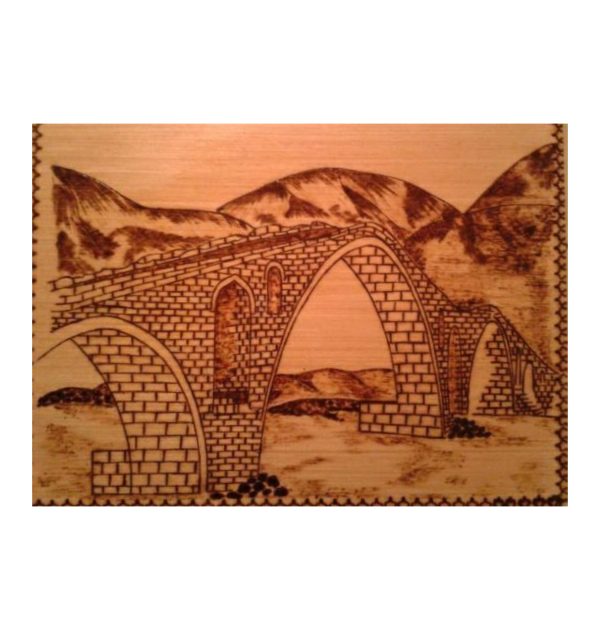 Wooden painting (Mesi Bridge, Shkodra)